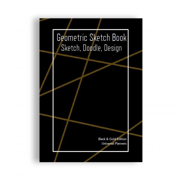 Black & Gold Geometric Sketch Book