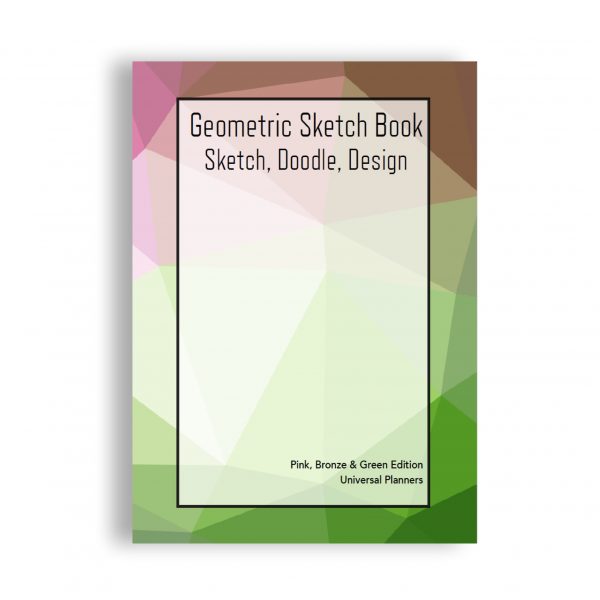 Pink, Bronze & Green Geometric Sketch Book